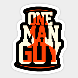 One man guy Sticker